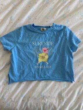 Surfside Tennis Club Kids Light Blue Graphic Tee